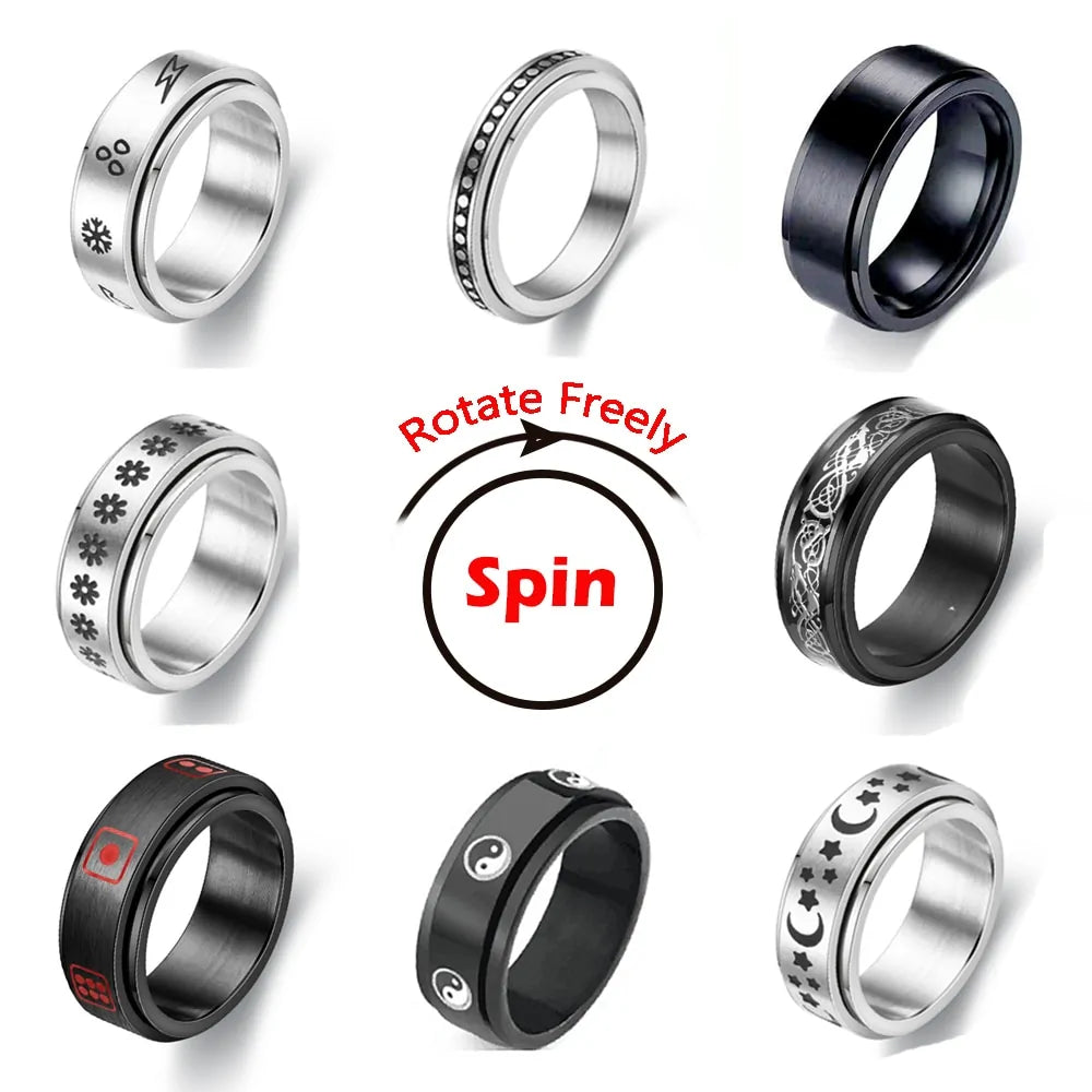 Anxiety Ring Figet Spinner Rings