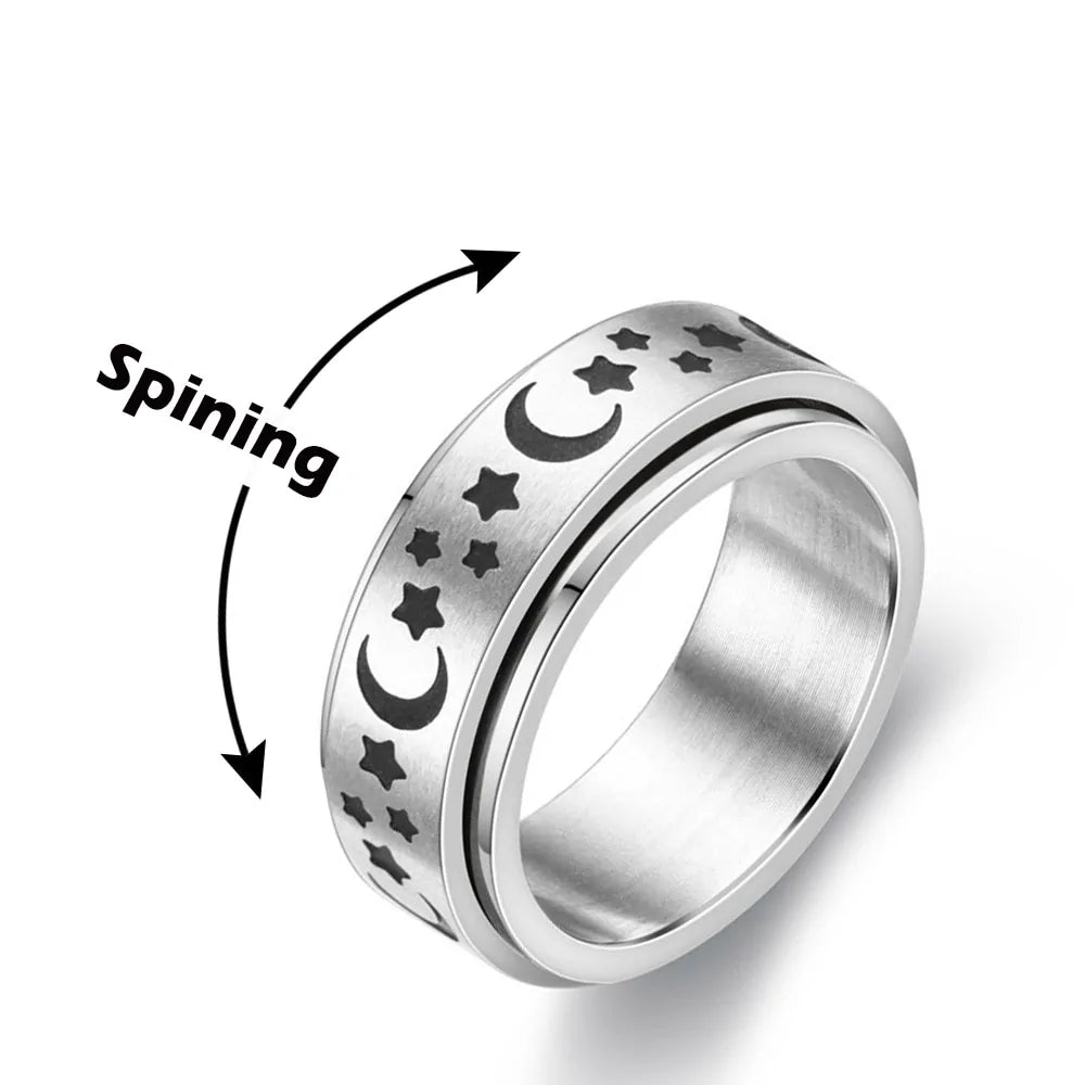 Anxiety Ring Figet Spinner Rings